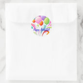 Sticker Rond Joyeux anniversaire (Sac)