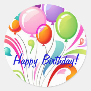 Sticker Rond Joyeux anniversaire