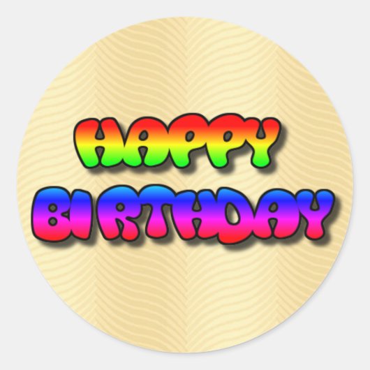 Sticker Rond Joyeux anniversaire (Devant)
