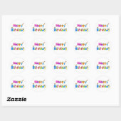 Sticker Rond Joyeux anniversaire (Feuille)