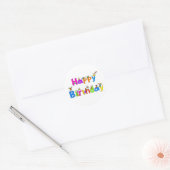 Sticker Rond Joyeux anniversaire (Enveloppe)