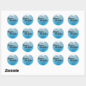 Sticker Rond Joyeux anniversaire (Feuille)