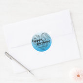 Sticker Rond Joyeux anniversaire (Enveloppe)