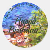 Sticker Rond Joyeux anniversaire 0819 (Devant)