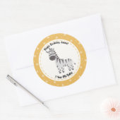 Sticker Rond Joyeux Anniversaire 1 An Ancien Aujourd'hui mignon (Enveloppe)