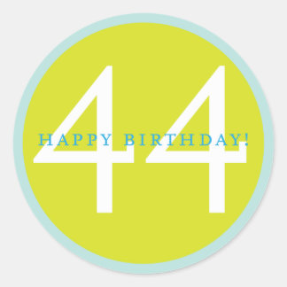Sticker Rond Joyeux anniversaire, 44 ans !