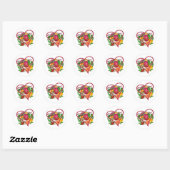 Sticker Rond Joyeux anniversaire à (Feuille)