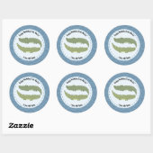 Sticker Rond Joyeux Anniversaire Alligators Crocodiles Ensemble (Feuille)