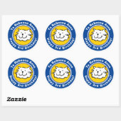 Sticker Rond Joyeux anniversaire avec nom et âge 3 (Feuille)