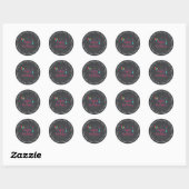 Sticker Rond Joyeux Anniversaire Chalkboard Fun Spectaculaire N (Feuille)