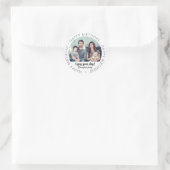 Sticker Rond Joyeux Anniversaire, classique simple cadeau photo (Sac)