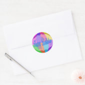 Sticker Rond Joyeux anniversaire coloré (Enveloppe)