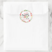 Sticker Rond Joyeux Anniversaire Cute Floral Wreath (Sac)