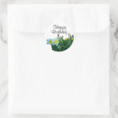 Sticker Rond Joyeux Anniversaire Daffodile #2 gros bonnets (Sac)