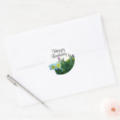 Sticker Rond Joyeux Anniversaire Daffodile #2 gros bonnets (Enveloppe)