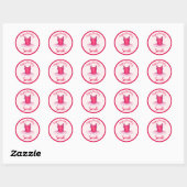 Sticker Rond Joyeux Anniversaire Danse Ballet Rose Ballerina Tu (Feuille)