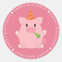 Joyeux Anniversaire De Cochon Rose