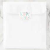 Sticker Rond Joyeux anniversaire de couleur (Sac)