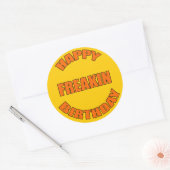 Sticker Rond Joyeux anniversaire de Freakin (Enveloppe)