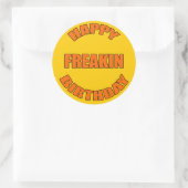 Sticker Rond Joyeux anniversaire de Freakin (Sac)