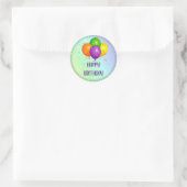 Sticker Rond Joyeux anniversaire, design populaire Classic Roun (Sac)