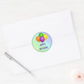 Sticker Rond Joyeux anniversaire, design populaire Classic Roun (Enveloppe)