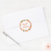 Sticker Rond Joyeux anniversaire doux comme une pêche (Enveloppe)