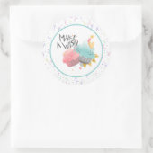 Sticker Rond Joyeux Anniversaire Fais un Vœu (Sac)