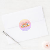 Sticker Rond Joyeux anniversaire | Feliz Cumpleaños (Enveloppe)