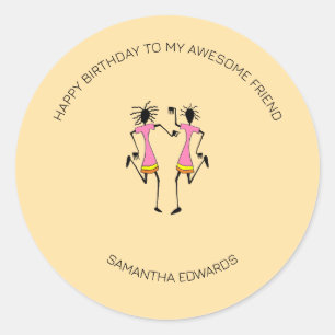 Sticker Rond Joyeux Anniversaire, Fête des fêtes