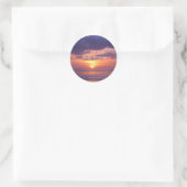 Sticker Rond Joyeux anniversaire Florida Beach Sunset (Sac)
