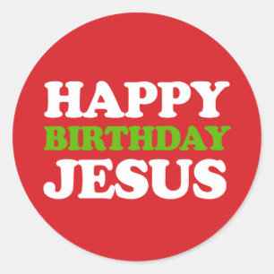 Sticker Rond Joyeux anniversaire Jésus