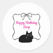 Sticker Rond Joyeux Anniversaire Mignon (Devant)