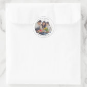 Sticker Rond Joyeux anniversaire | Photo classique simple perso (Sac)