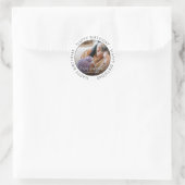 Sticker Rond Joyeux anniversaire | Photo classique simple perso (Sac)