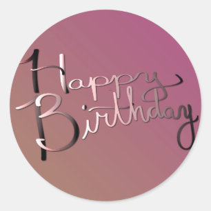 Sticker Rond "Joyeux anniversaire !" Plaque lumineuseGradient m
