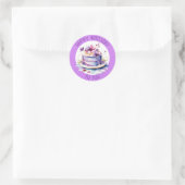 Sticker Rond Joyeux Anniversaire Pour Vous | Joli gâteau Whimsi (Sac)