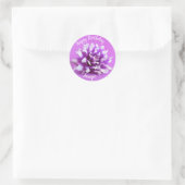 Sticker Rond Joyeux Anniversaire Purple Dahlia (Sac)