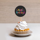 Sticker Rond Joyeux anniversaire (Retro)