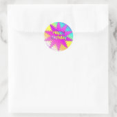 Sticker Rond Joyeux Anniversaire Ripple (Sac)