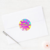 Sticker Rond Joyeux Anniversaire Ripple (Enveloppe)