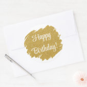 Sticker Rond Joyeux anniversaire Simple Minimal (Enveloppe)