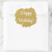 Sticker Rond Joyeux anniversaire Simple Minimal (Sac)