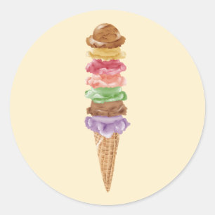 Sticker Rond Joyeux Anniversaire Sucré