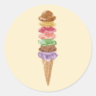Sticker Rond Joyeux Anniversaire Sucré