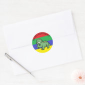 Sticker Rond Joyeux anniversaire T-Rex Dinosaur (Enveloppe)