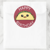 Sticker Rond Joyeux anniversaire Taco (Sac)