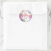 Sticker Rond Joyeux anniversaire unisex mot art (Sac)