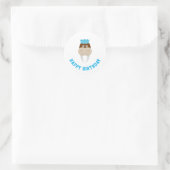 Sticker Rond Joyeux anniversaire Walrus (Sac)