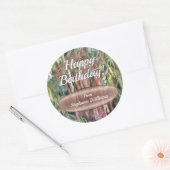 Sticker Rond Joyeux arbre d'anniversaire de Tule Oaxaca OAX1 (Enveloppe)